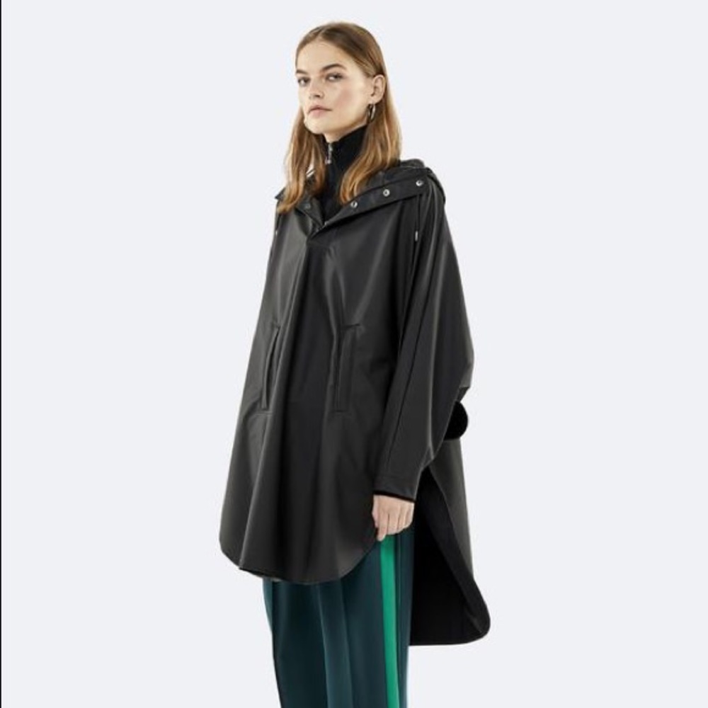 Rains Black Poncho